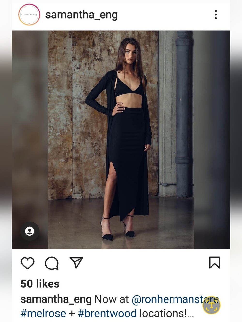 Samantha_Eng Cotton Stretch  Classic Black Duster Long Sleeve Stunning As Shown